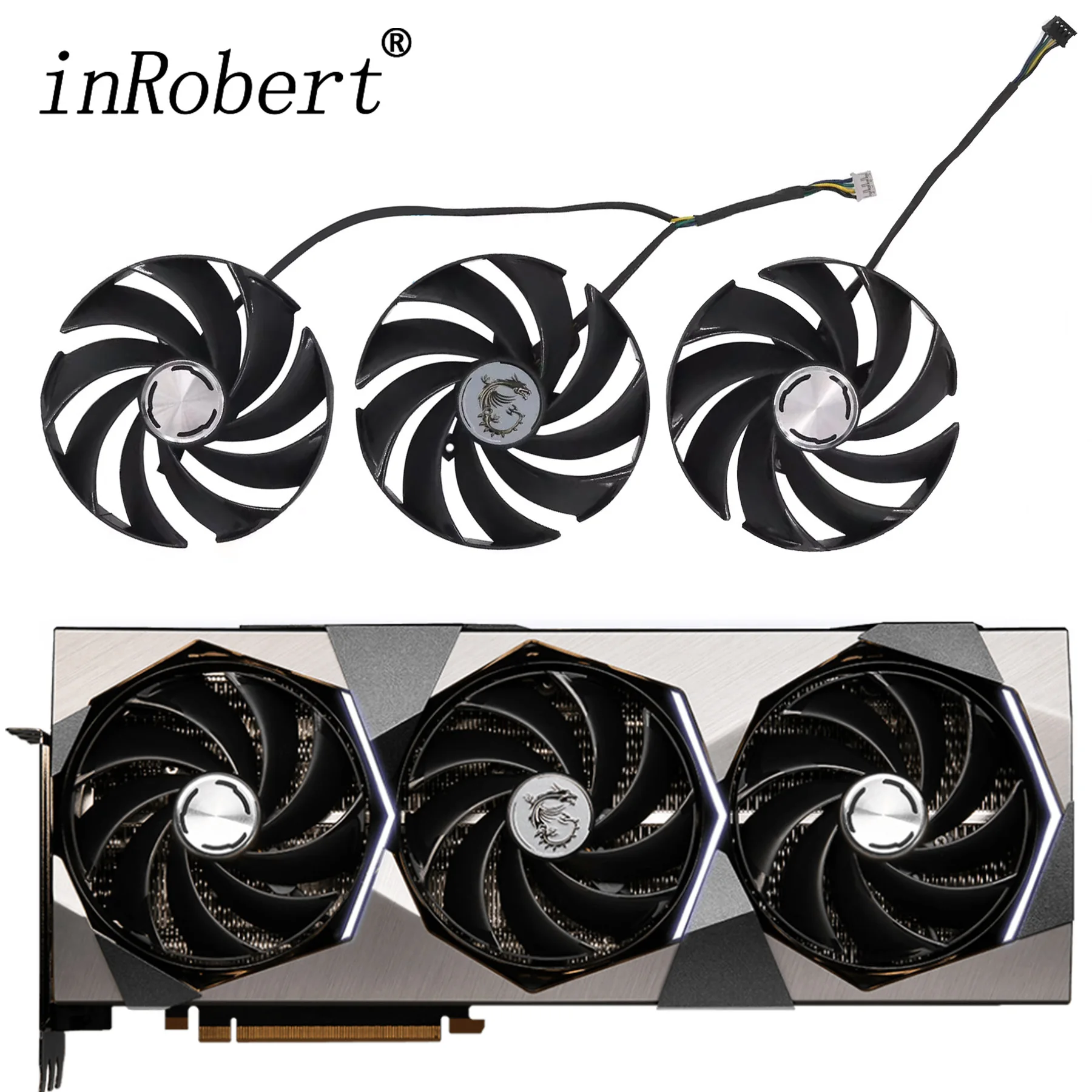 

95MM PLD10020B12H RTX4080 RTX4090 Video Card Fan For MSI RTX 4080 4090 SUPRIM X Replacement Graphics Card GPU