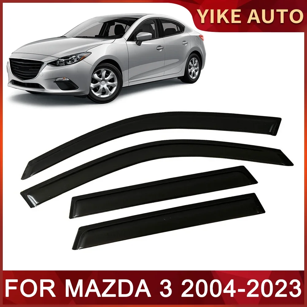 Window Visor for MAZDA 3 2004-2023 Weathershied Door Visor Wind Sun Rain Guards Side Window Wind Deflectors Auto Parts