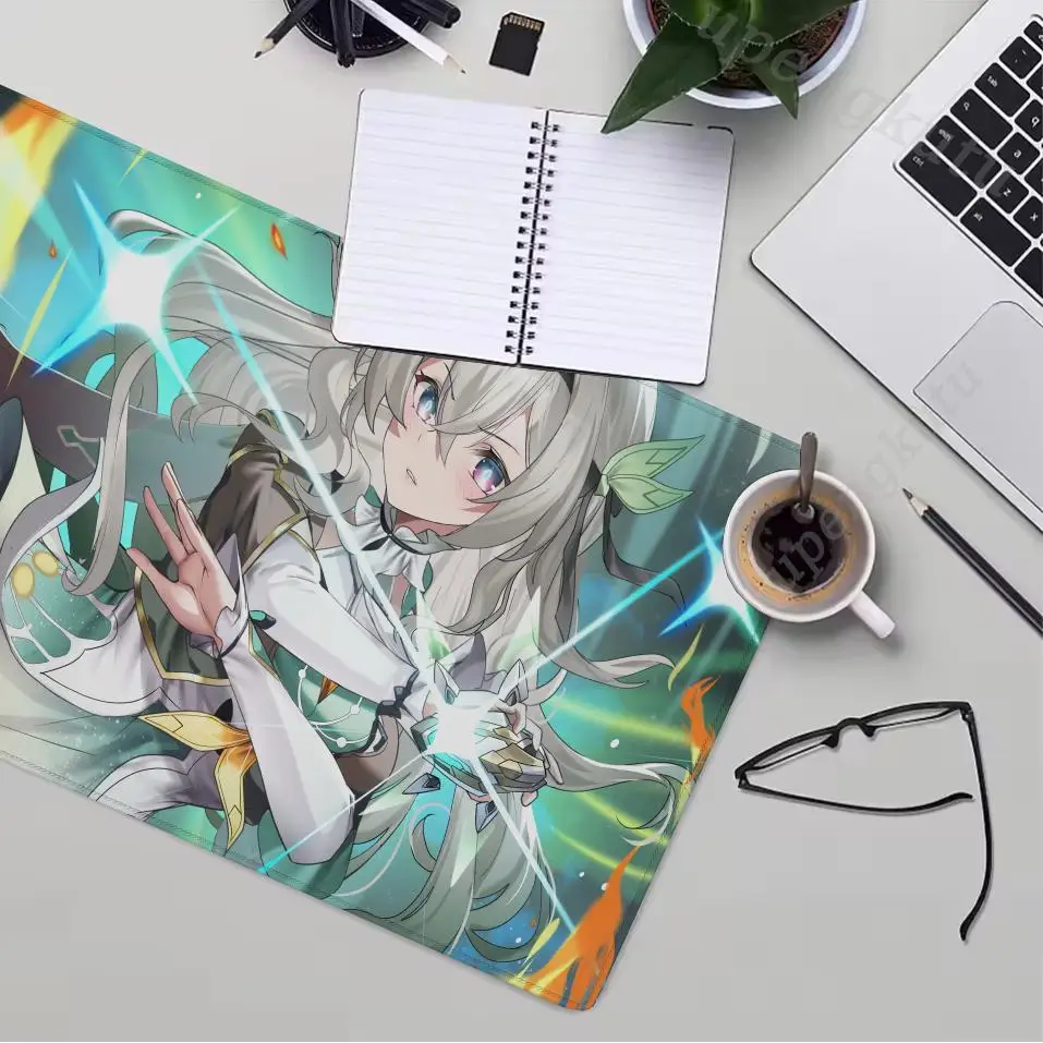 Honkai Star Rail Firefly Mouse Pad Desk Pad Mouse Mat Game XXL 900x400 Mouse pad Anti-Slip Rubber Base Extended Keyboard Pad