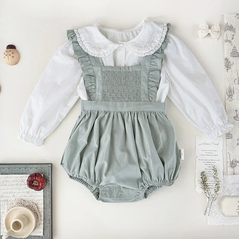 

2025 Summer Baby Girl Bodysuit Baby Clothes New Female Baby Small Flying Sleeve Romper Cotton Newborn Girls One-piece Jumpsuit