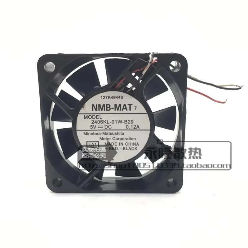 

Original 6CM 60 * 60 * 15MM 5V 0.12A 2406KL-01W-B29 3-wire double ball Cooling fan