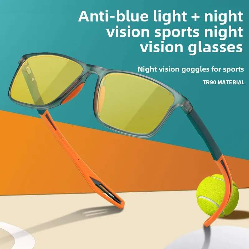 New Fashion TR90 Night Vision Glasses with Blue Light Blocking and Polarized Lenses for Outdoor Activities