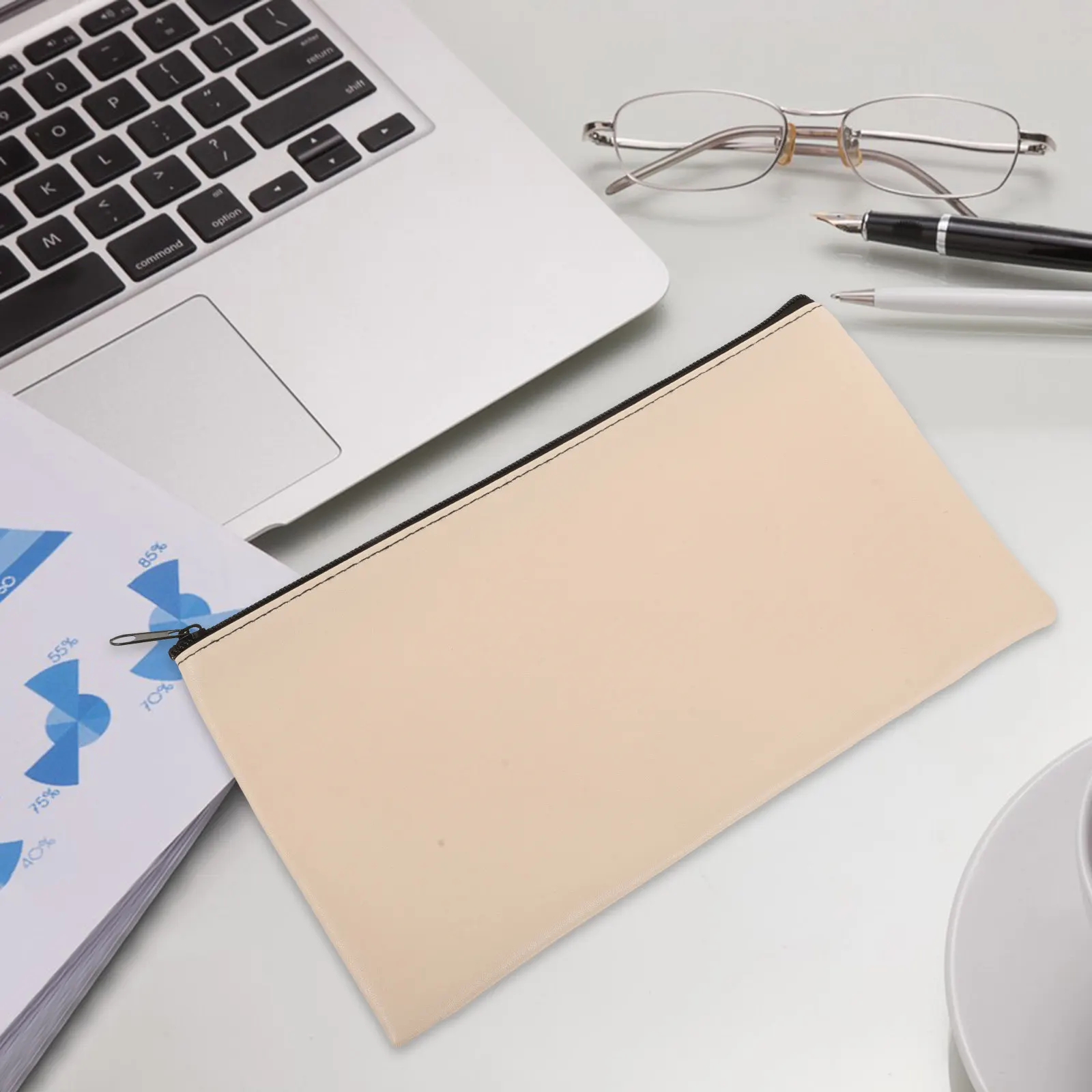 

2Pcs Bill Bag Money Organizer PU Cash Receipt Holder Zipper Pouch Money Wallets for Cash Budgeting Business Banking