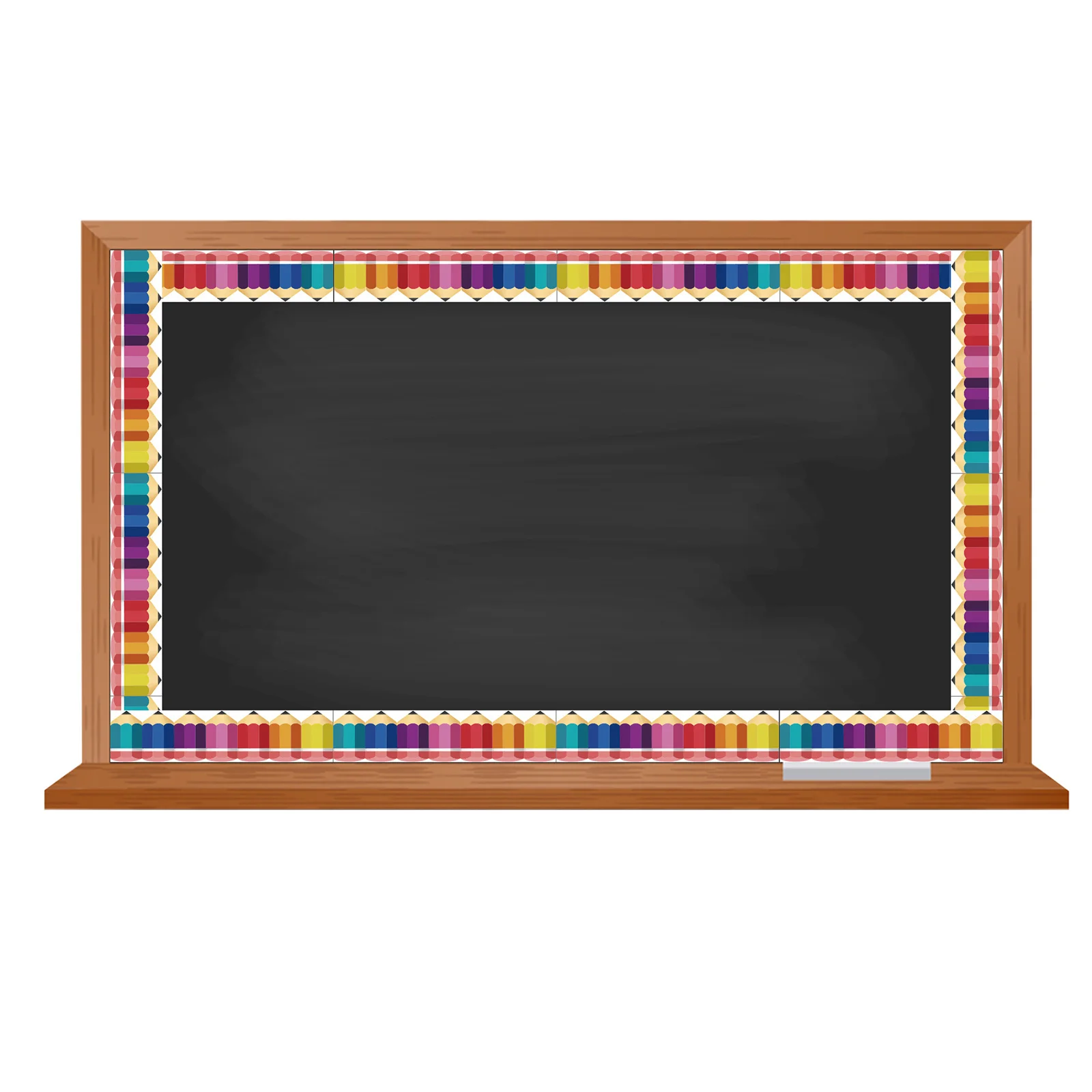 

1pcs Creative Bulletin Board Stickers 1 Roll Waterproof Blackboard Frame Stickers Self-Adhesive Border Paper For Classroom Decor