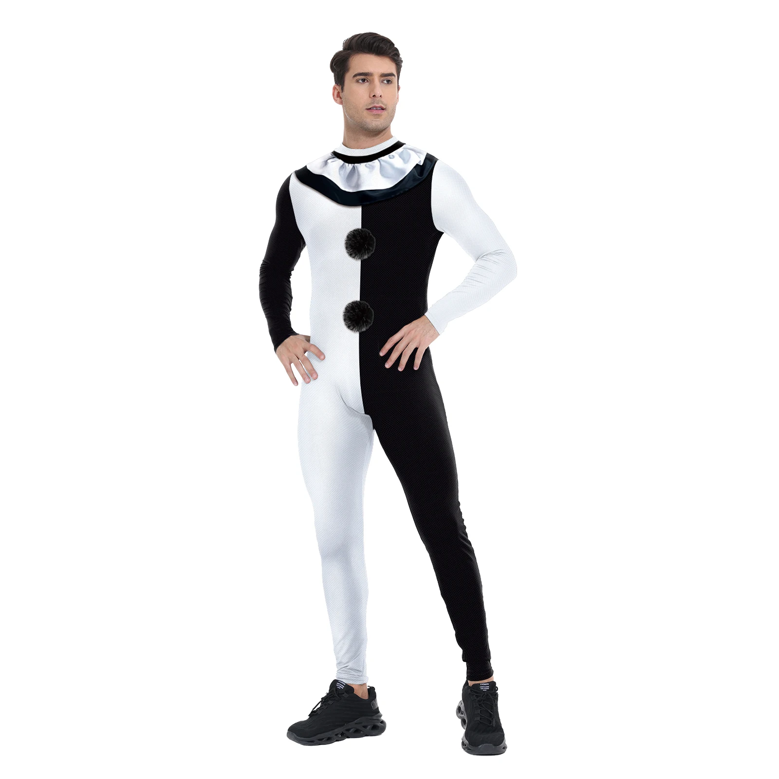 Costume de Clown Effrayant Terrificateur d'Halloween pour Femme, Combinaisons Imprimées en 3D, Costume de Batterie Zentai Unisexe, Vêtements pour Adultes