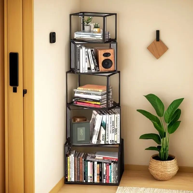 

Creative Bookshelf Iron Art Simple Modern Vertical Storage Rack Living Room Storage Rack