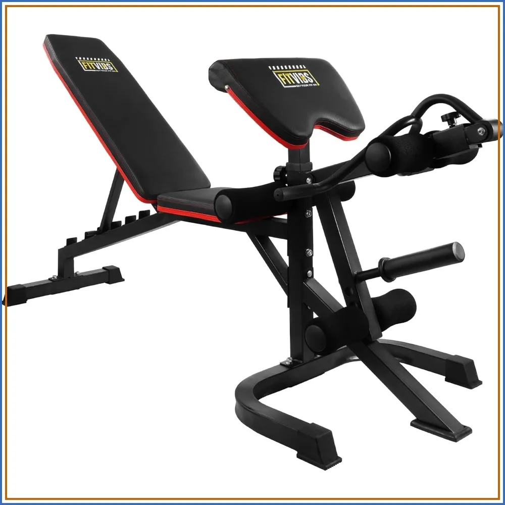 Adjustable Weight Bench for Home Gym, 6 Position Utility Bench with Leg Extension and Preacher Pad