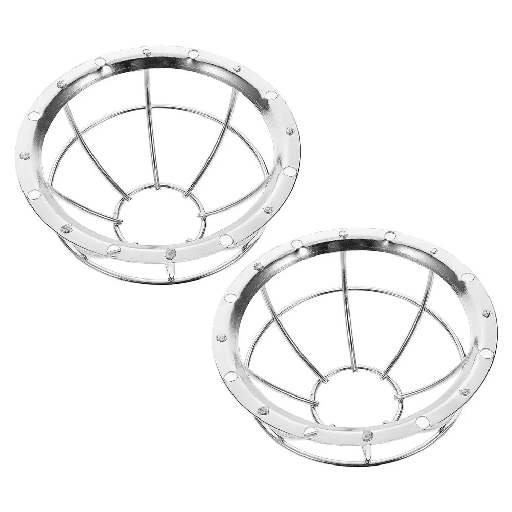 2pcs Smoke Sensor Cover Metal Fire Sprinkler Head Cage Heavy Duty Protection For Alarm Detectors Cooking Areas Reusable Guard