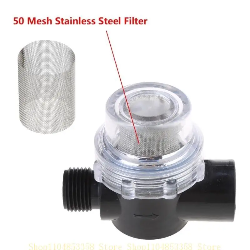 Фильтр водяного насоса с поворотной трубой, фильтр водяного насоса для автофургонов, вход/выход дюйма Npsm с 50-мешковым фильтром из нержавеющей стали
