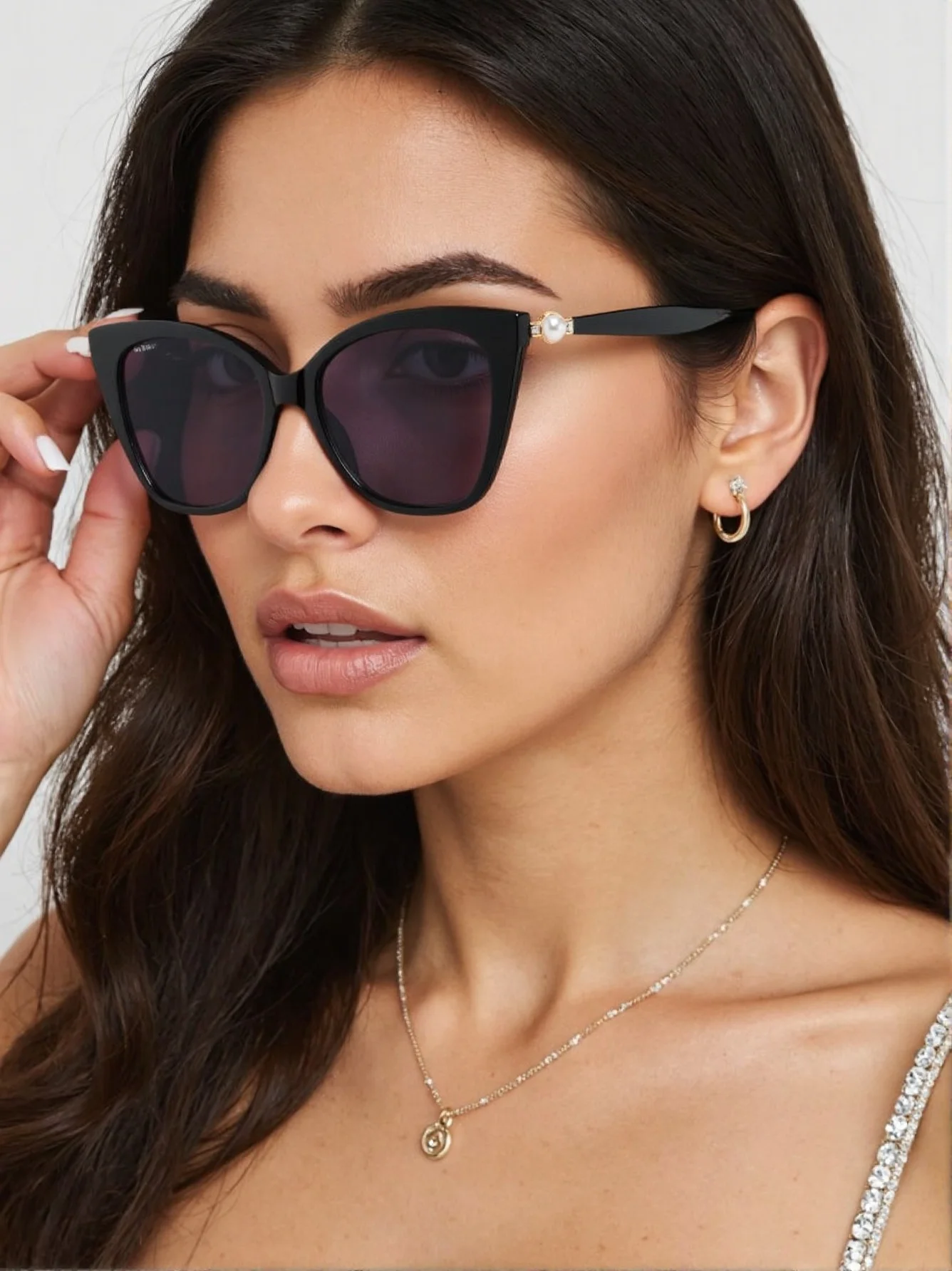 Advanced cat's eye sunglasses trend personality trend street