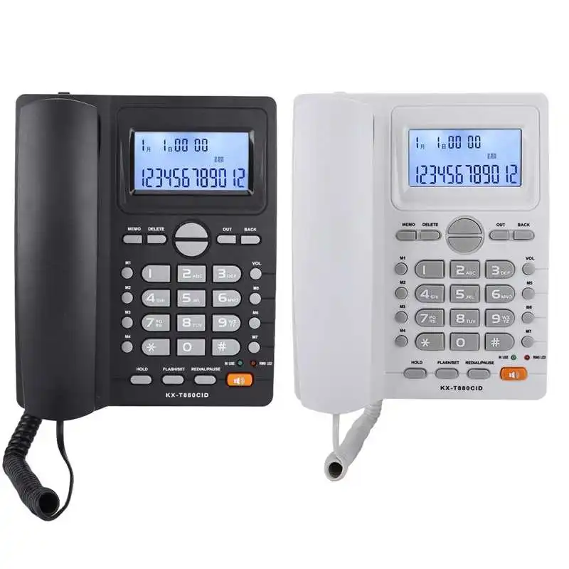 Desktop Corded Fixed Phone Home Landline Telephone with Caller ID Display Large Buttons Speakerphone for Home Hotel Office