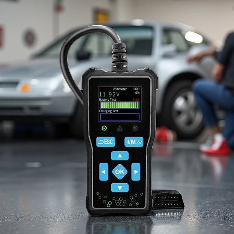 

Automotive Battery Inspection Device Car Battery Tester Battery Scanner Automotive Repair Supplies AT100 Battery Fault Scanner