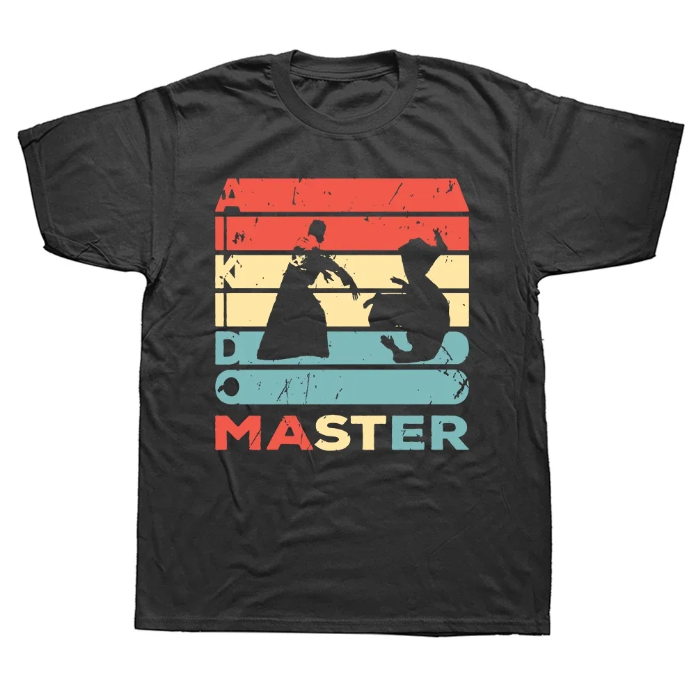 Aikido Master Vintage Retro Martial Arts Funny T Shirts Tee Tops Round Neck Short-Sleeve Fashion Tshirt Clothing Basic T-shirts