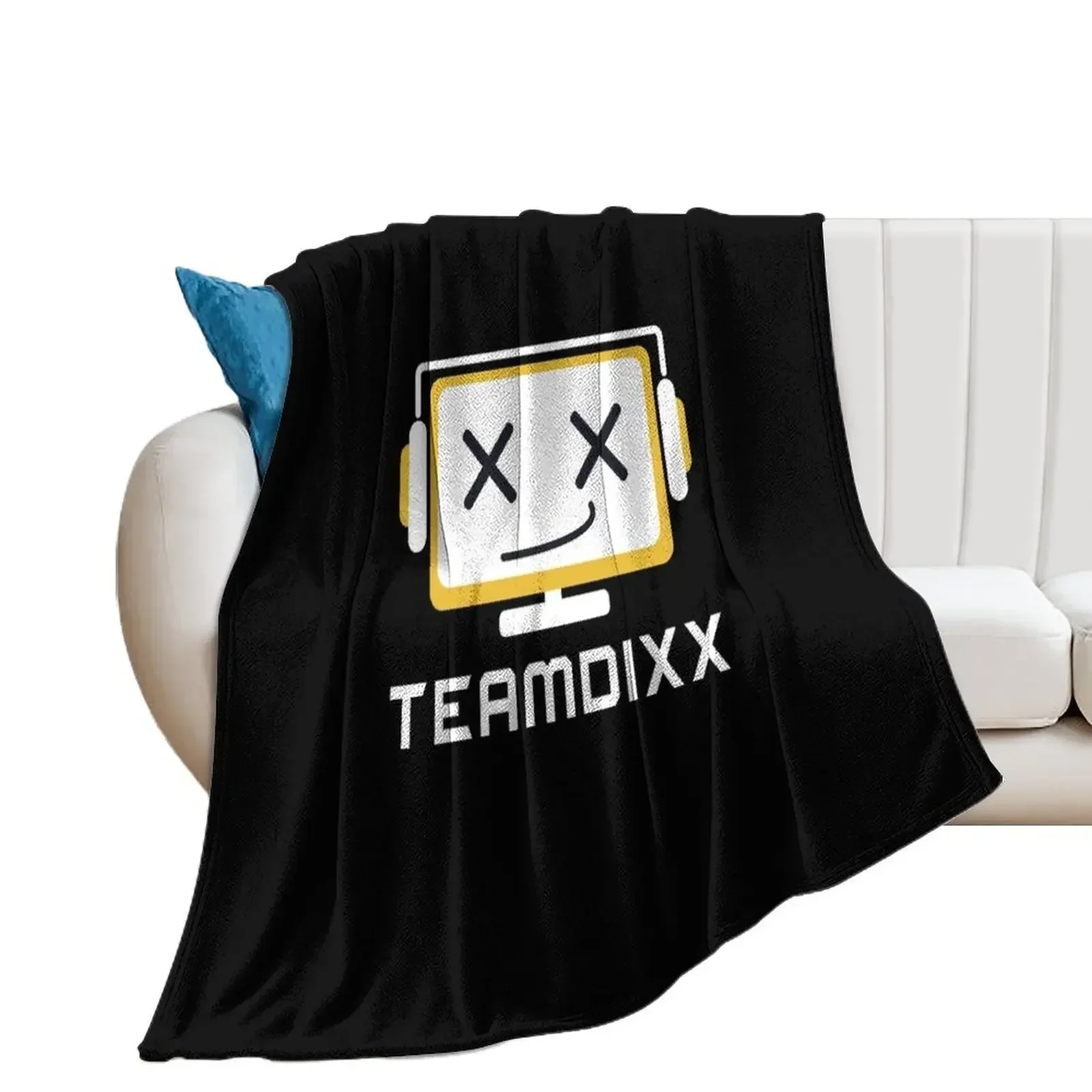 

TEAMDIXX WHITE LOGO Throw Blanket Thermal Decorative Beds Blankets