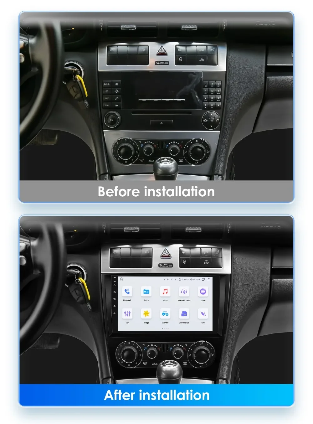 Android Car Radio for Mercedes Benz CLC W203 C180 C200 CLK200 CLK W209 Android Auto Multimedia Player GPS Carplay Car Audio