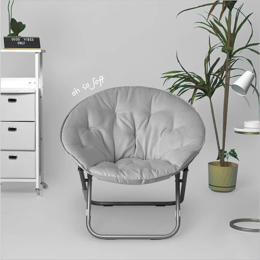 

Micromink Foldable Saucer Chair, Grey