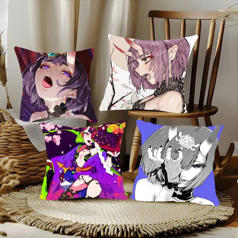Shuten Douji Animated Game Fate Grand Order Pillow Case Fashion Square Pillowcase Bedroom Sofa Room Ins Decoration Leisure