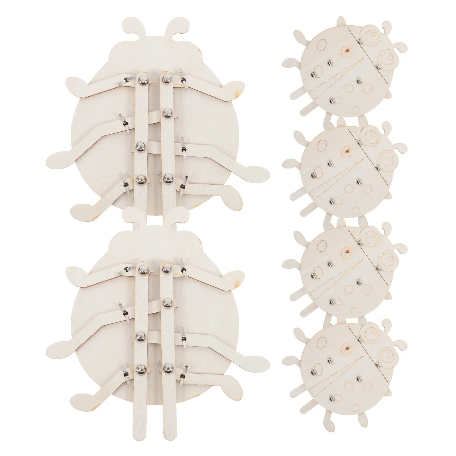 

Набор из 6 деревянных заготовок в форме божьей коровки для детского творчества, образовательных проектов и занятий в классе