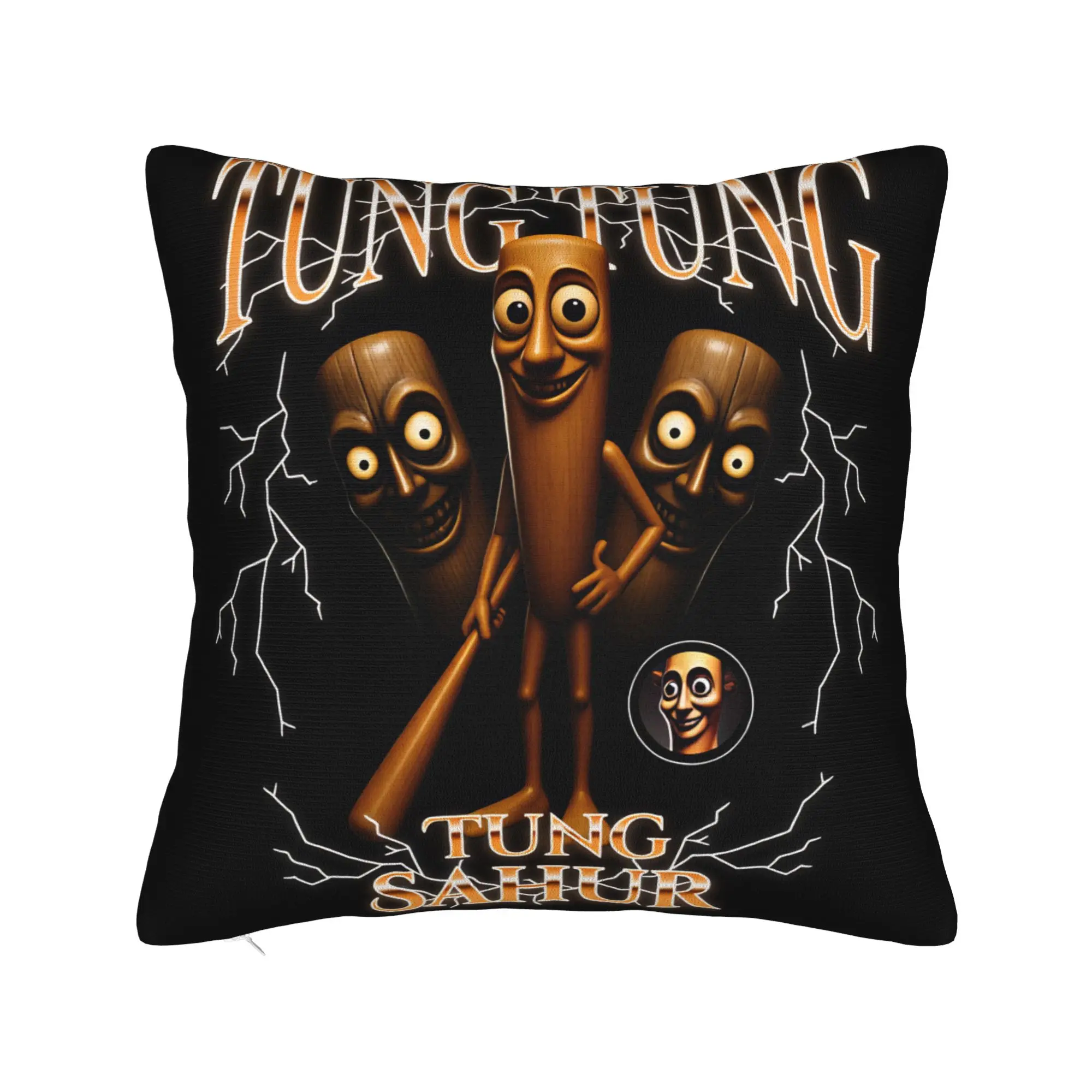Tung Tung Sahur Lightning Thunder Pillow Cover  Print Cushion Cover Fashion Pillow Case For Couch Sofa Bedroom