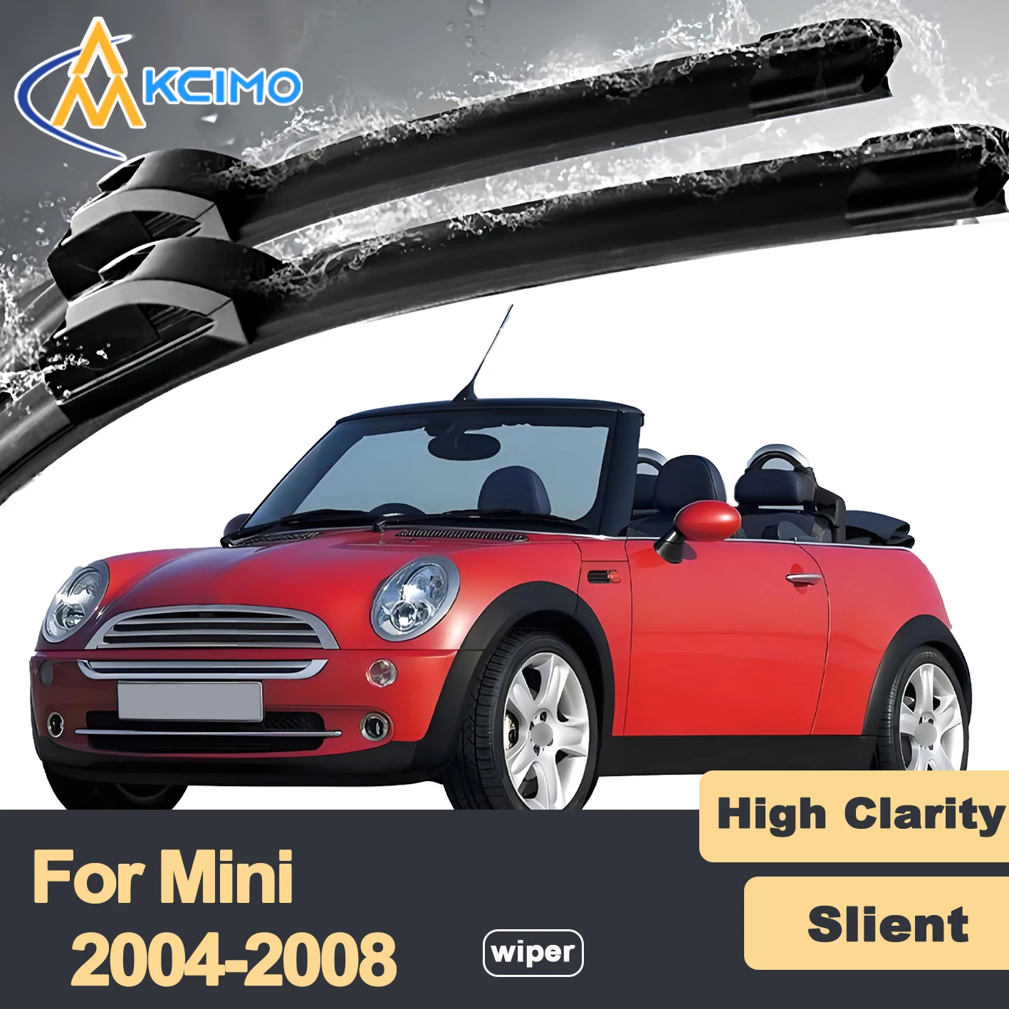 

Premium Rubber Durable Silent Windshield Wiper Blades 2pcs for Mini Convertible Mk I R52 2004-2008 Front Wiper Blades Set