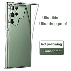 Crystal Silicone Clear Case For Samsung Galaxy S24 S23 S21 S20 FE S22 Plus Ultra Transparent Soft Back Cover S 23 24 22 21+ Capa