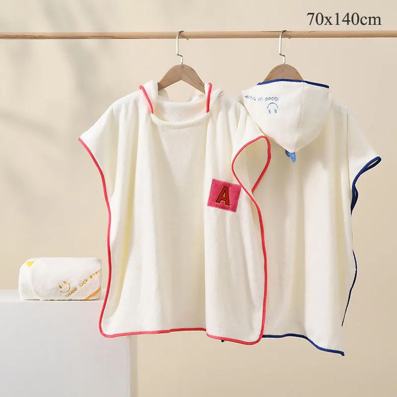 

70x140cm Baby Hooded Bathrobe Soft Cute Dinosaurs Child Cloak Bath Towel Coral Fleece Soft Absorbent Bath Towels
