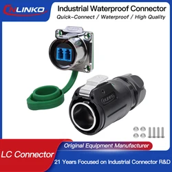 CNLINKO M24 Connettore in fibra ottica LC-LC Fibra ottica Adattatore monomodale Montaggio rapido Impermeabile IP68 Spina maschio Presa femmina