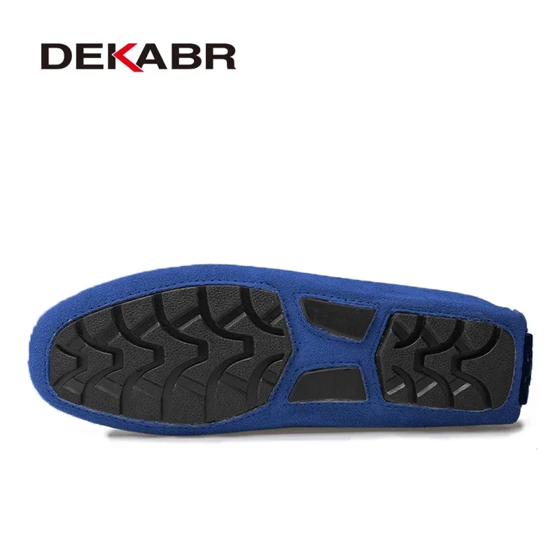 DEKABR Handmade Men Loafers Luxury Genuine Leather Casual Shoes Comfortable Soft Driving Shoes Warm Fur Plus Office Moccasins