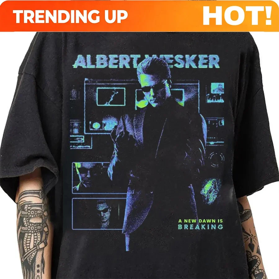 Customization Albert Wesker Resident Evil Biohazard Game T-shirt For Men Women 100% Cotton T Shirts Streetwear Tops