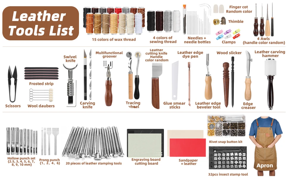 Leather Working Tools Kit