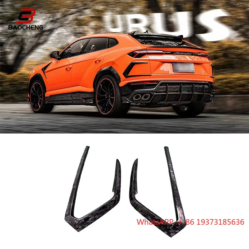 Top Style for Lamborghini URUS Body Kit 2018-2019  Carbon Fiber Rear Bumper Canards  Car Exterior Accessories