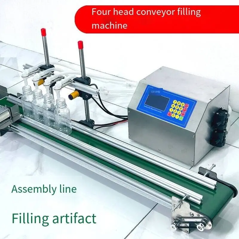 Automatic Multiple Head Assembly Line Conveyor Belt Filling Machine Wine Edible Oil Beverage Milk Soy Sauce Automatic Packaging