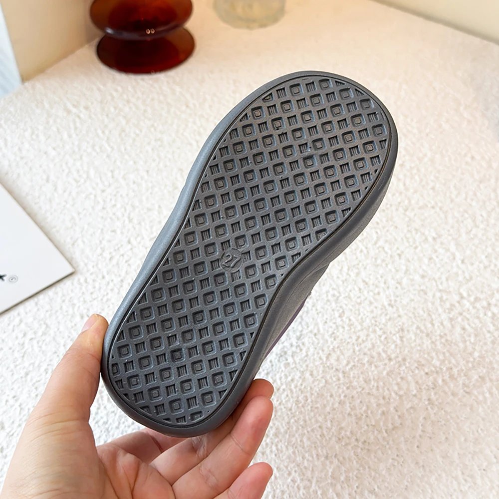 PU Leather Winter Boots For Children Trend Fashion Teenager Girl's Plush Boots Glitter Sequins Snow Boots For Girls Cotton Shoes