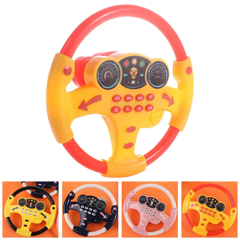 

Copilots Stroller Simulation Steering Wheel Toys Electric Montessori Steering Wheel Vocal Toys Interactive Multi Functional