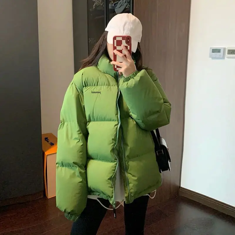 Solid Pockets Zipper Cardigan Long Sleeve Parkas Elegant Fashion Harajuku Tops Women Loose Casual Sweat All Match Outerwear
