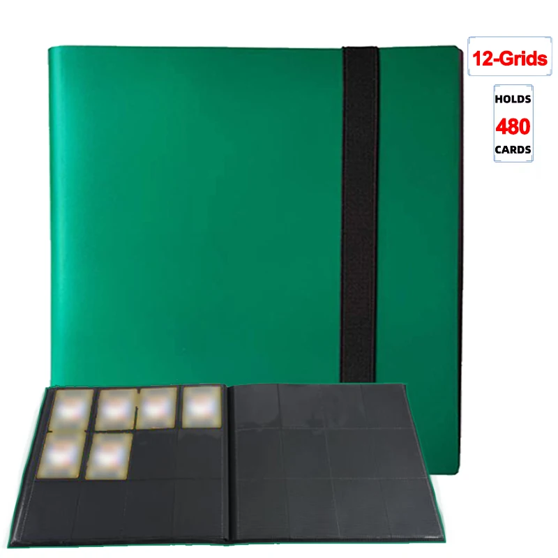 NONE Sammelstück-Kartenbinder-Album, 160/360/480, Kartenhalter, 4/9/12 Fächer, Kartenbinder-Album, Kartenbinder-Notizbuch mit großer Kapazität 7