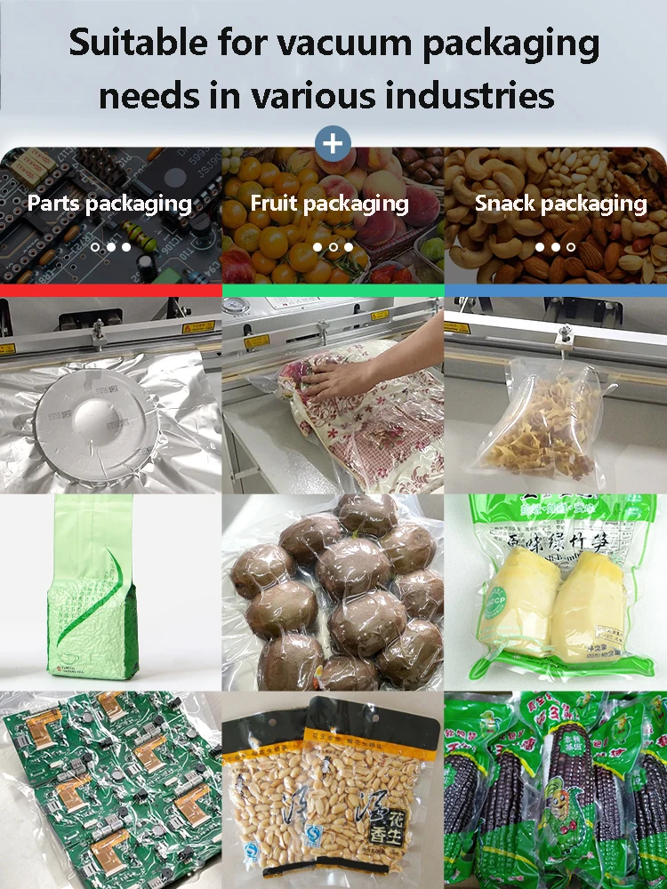 External Vacuum hine Commercial Large-Scale Ful Automatic Food Vacuum Packaging hine Dual-Purpose Sealing hine For Ai