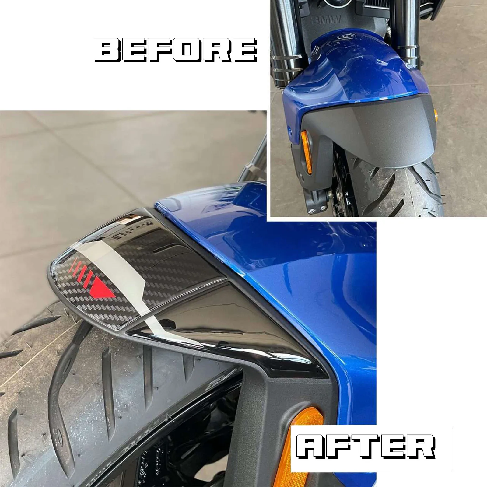 R 1300R Motorcycle Stickers 3D compatible with BMW R 1300 R 2025 2026 Front Fender Protector decal