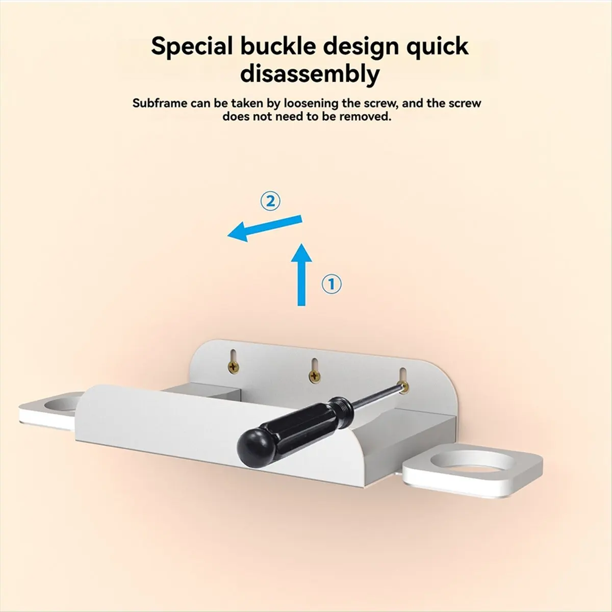 AABFK VR Wall Mount Holder for Meta Quest 3S - Steel Storage Hook for Headset & Controllers, for Meta Quest 3 Accessories