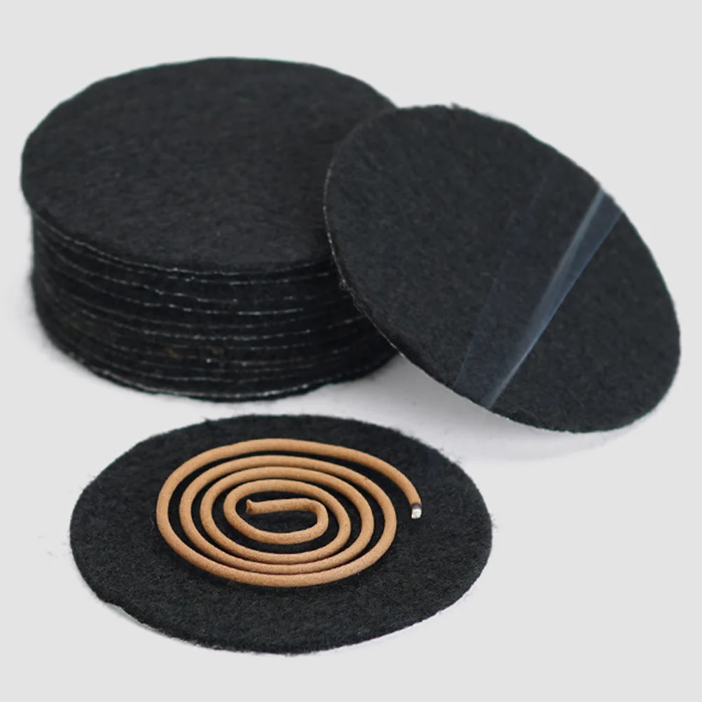 

10pcs Fireproof Pad Heat Resistant Mats for Incense Burner Coils Cone Reusable Black Fireplace Stove Protector
