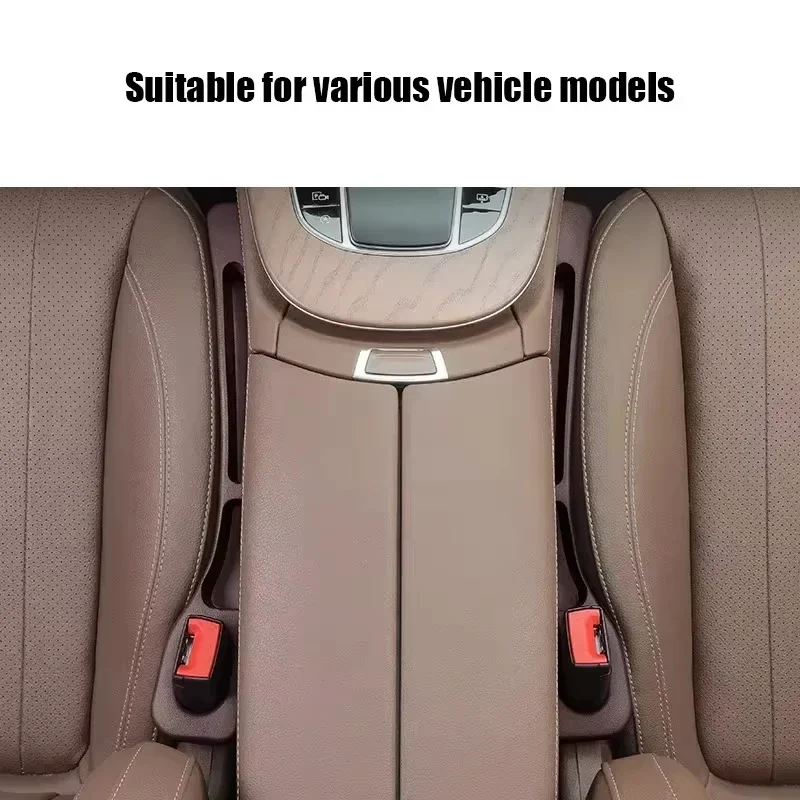 2pcs Car Seat Gap Filler Organizer Waterproof Car Seat Gap Plug Strip with 2 Grooves Seat Gap Storage Auto Interior Accessories