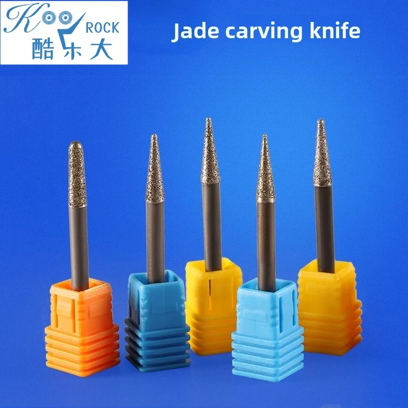 

Инструменты для резьбы по камню с ЧПУ, гальваническая коническая шлифовальная головка для гравировальных станков из нефритового агата