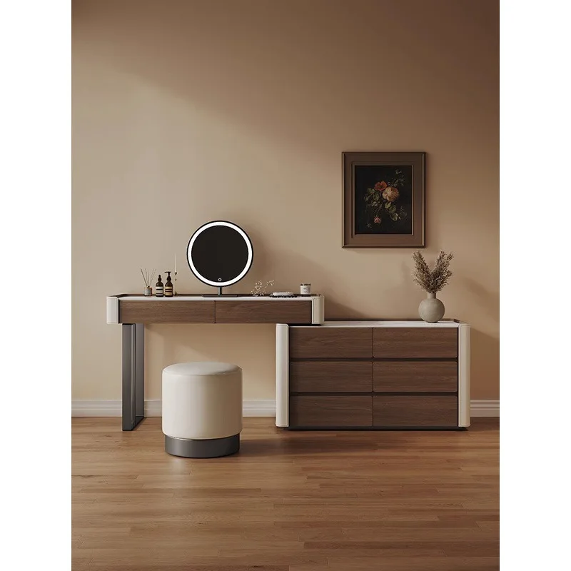 

Dresser leather hand tube dresser integrated bedroom chest solid wood makeup table corner