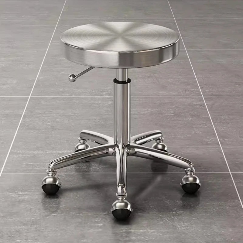 Commercial Swivel Salon Stool with Wheels Barber Chair for Hairdresser Ergonomic Rolling Stool for Beauty Spa Salon Furniture - view 2