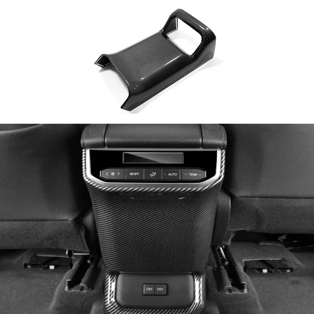 For Toyota Highlander XU70 2020-2022 2023 Rear air conditioning air outlet frame anti kick board interior USB cover sticker