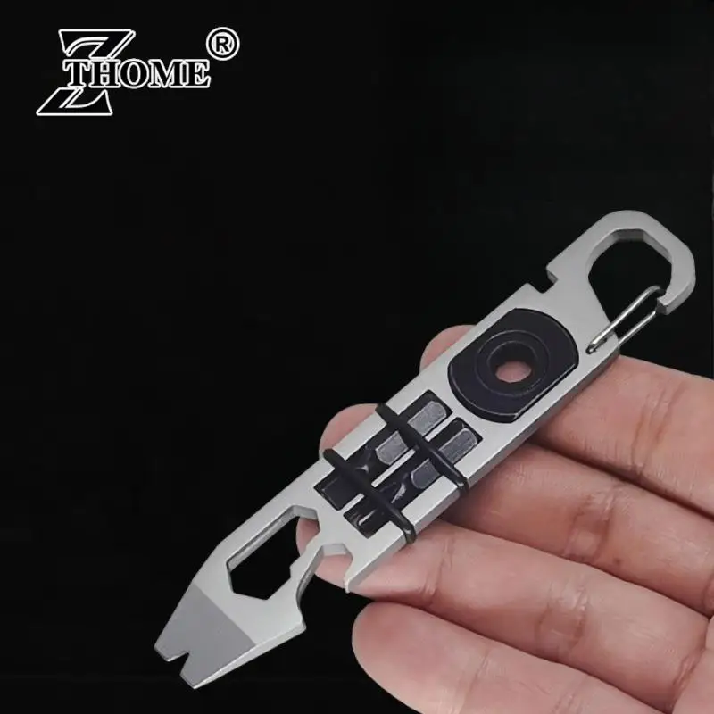 Outdoor Stainless Steel Camping Gear Ratchet Screwdriver Pocket Pry Bar With Wrench Bottle Opener EDC Multifunctional Tool