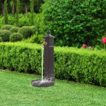 方形戶外水柱附水龍頭獨立消防栓水龍頭復古水柱,適用於花園、牧場、後院灌溉 10 最佳銷售 水龍頭花園 - №2