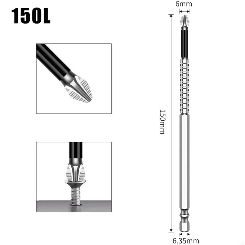1pc antislip destornillador bits 5A acero aleación resistencia para tornillo múltiple C7AC