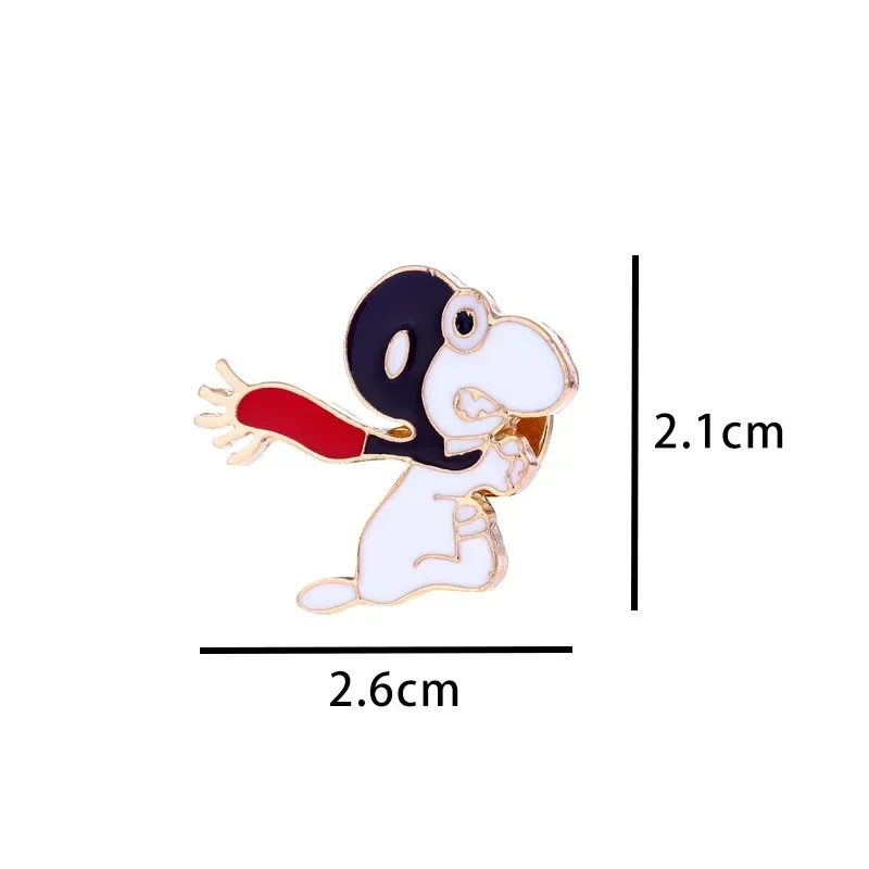 1set Snoopy Enamel Pins Anime Cute Metal Brooch Snoopy Dog Figure Backpack Pin Accessories for Women Man Jewelry Decoration Gift