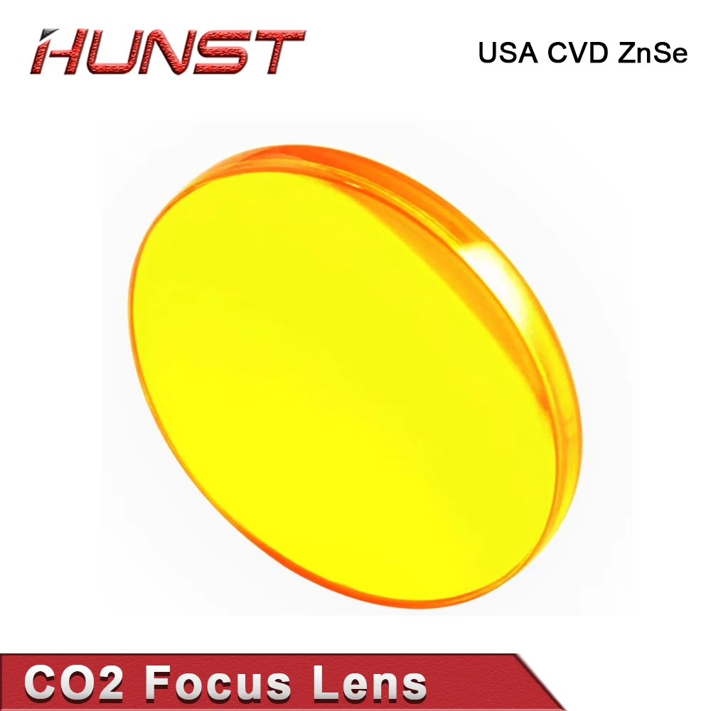 HUNST USA CVD ZnSe Focus Lens Dia 12mm 18mm 19.05mm 20mm FL 38.1 50.8 63.5 76.2 101.6mm For Co2 Laser Engraving Cutting Machine